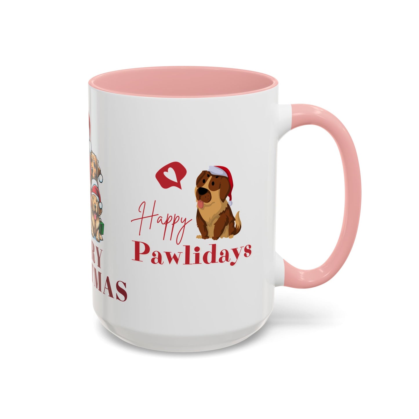 Dogs, Merry Christmas - Accent Coffee Mug (11, 15oz)