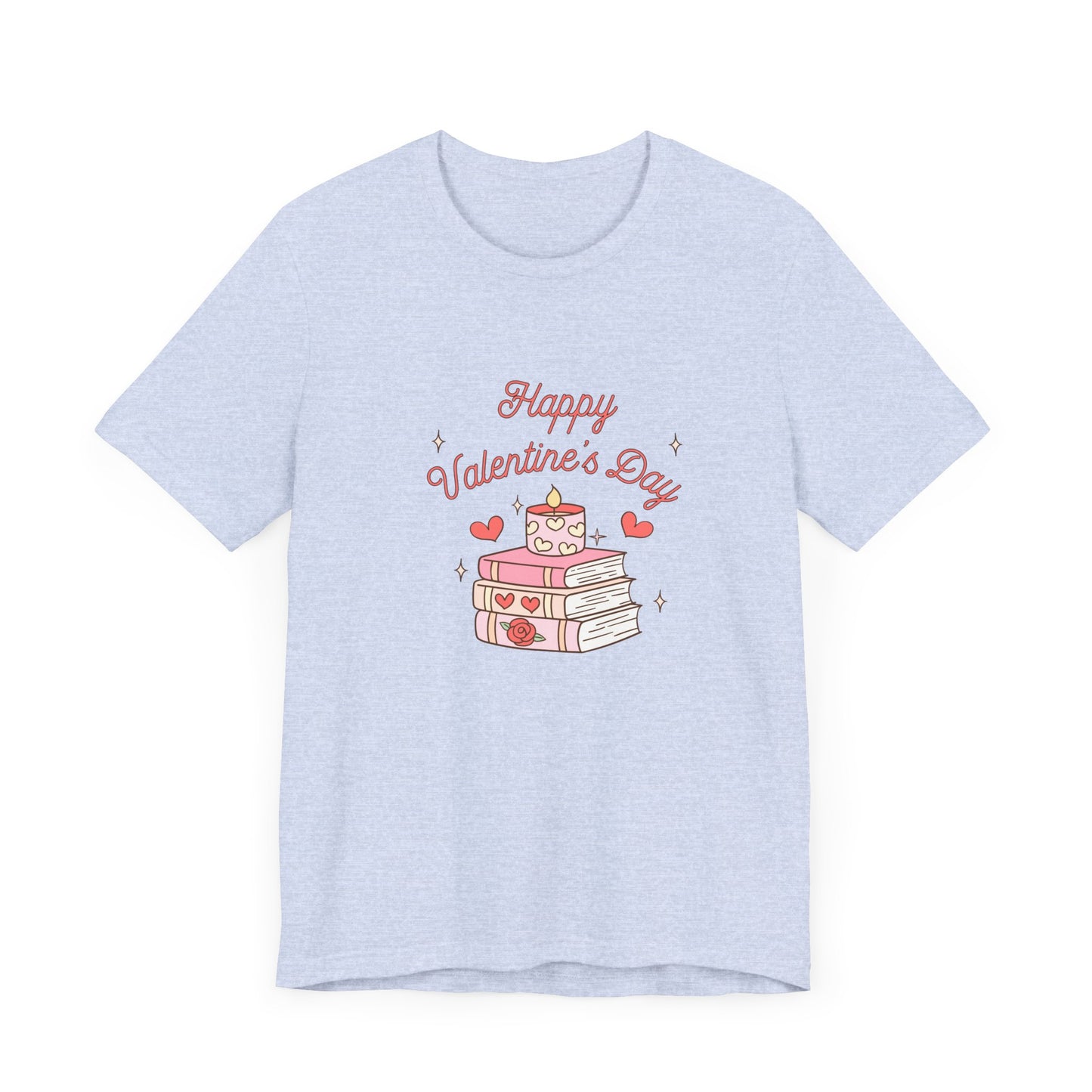 Books, Happy Valentine's Day - Unisex Jersey Short Sleeve Tee - 11572