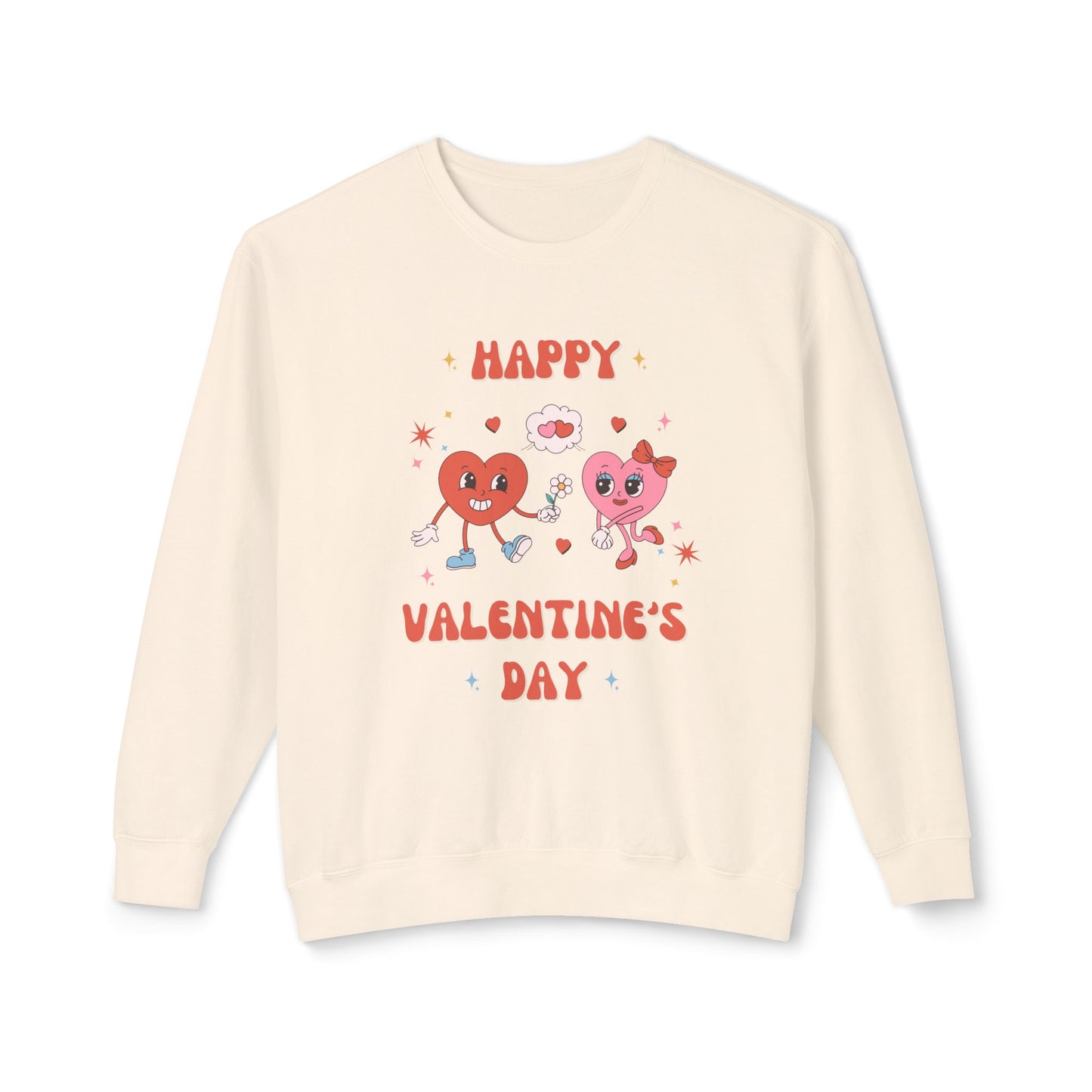 Happy Valentine's Day - Unisex Lightweight Crewneck Sweatshirt - 11023