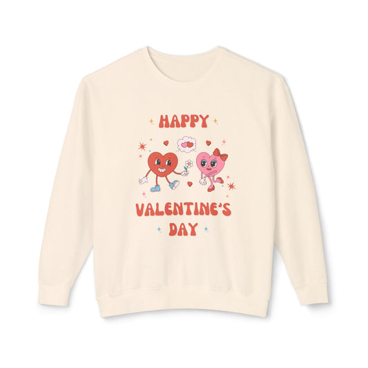Happy Valentine's Day - Unisex Lightweight Crewneck Sweatshirt - 11023