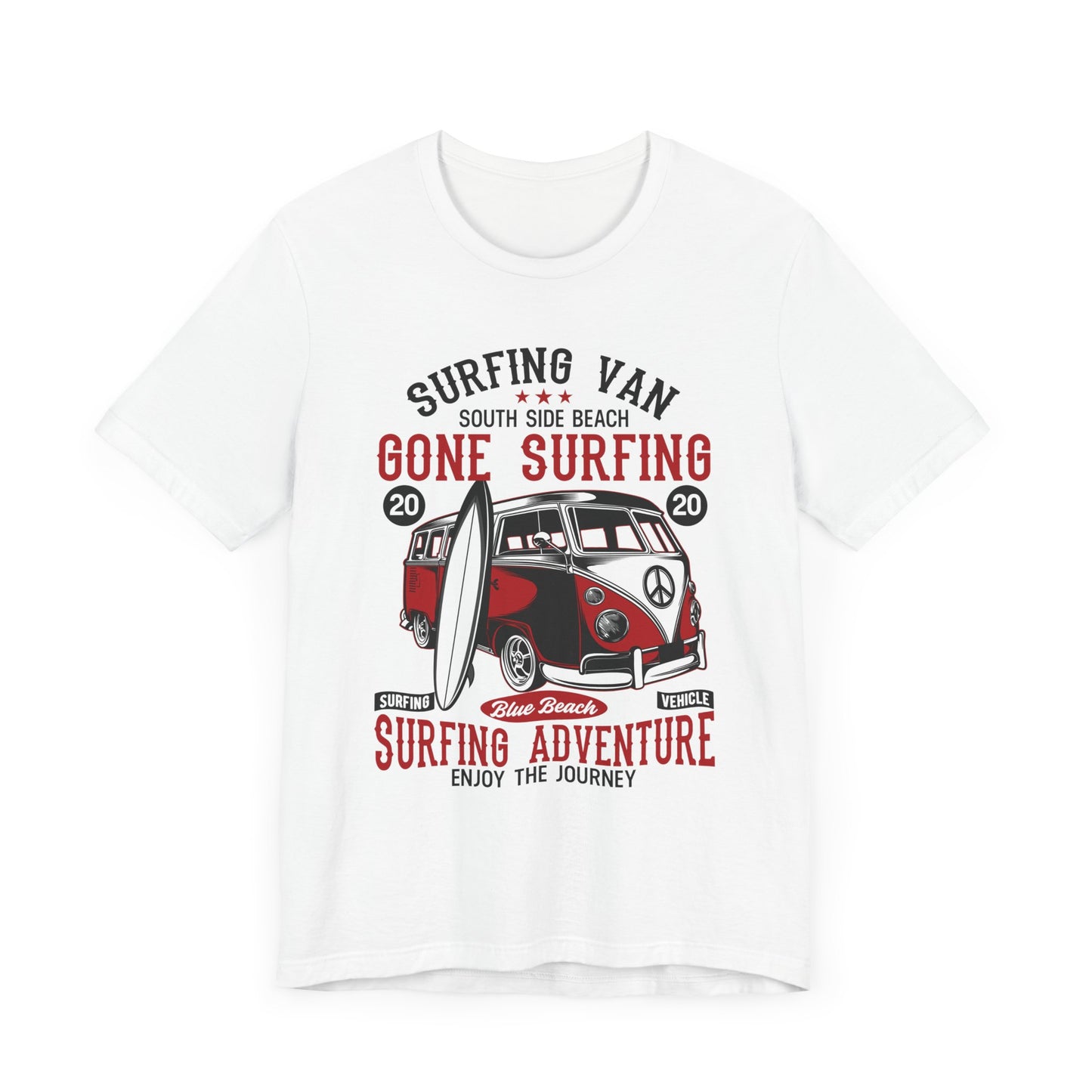 Surfing Van, Surfing Adventure - Unisex Jersey Short Sleeve Tee - 12613