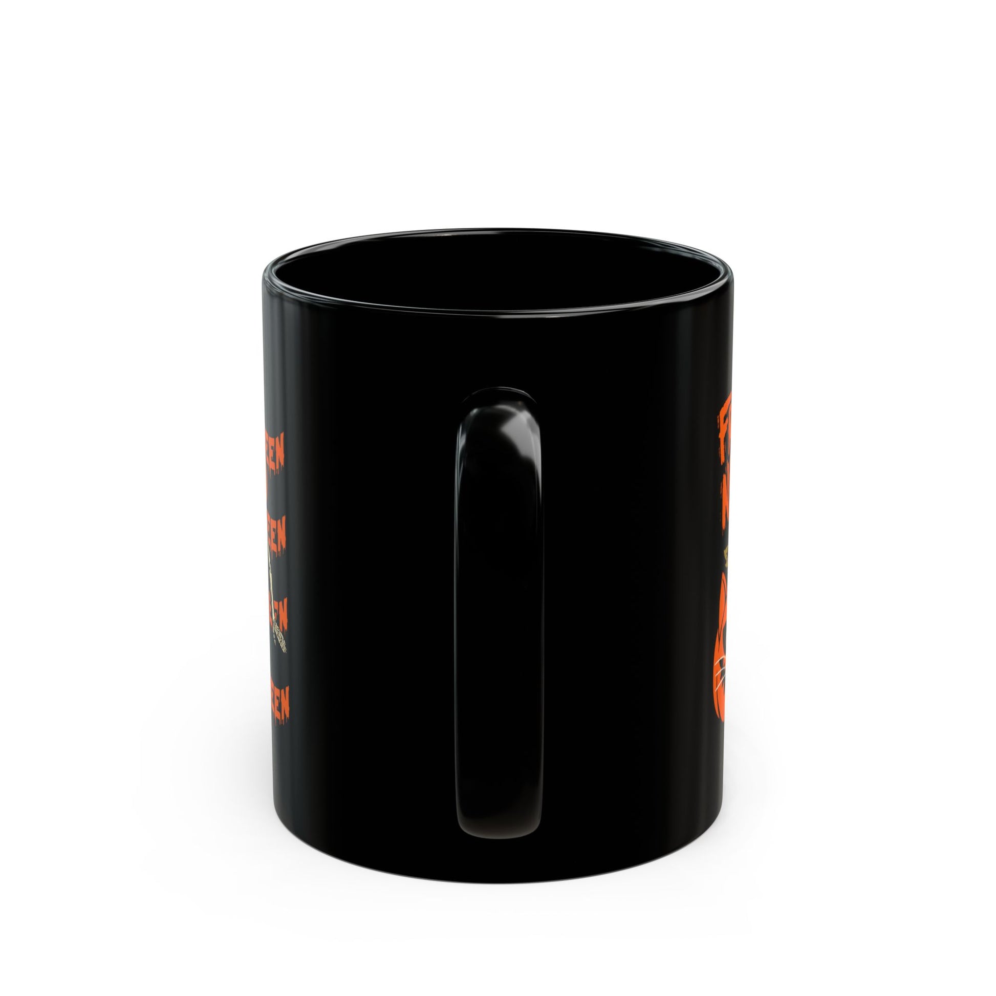 Halloween, Spooky Party - Black Mug (11oz, 15oz) | 11oz,Back-to-School,Black base,Ceramic,Coffee Mugs,Glossy,Home & Living,Mugs,Seasonal Picks,Sublimation