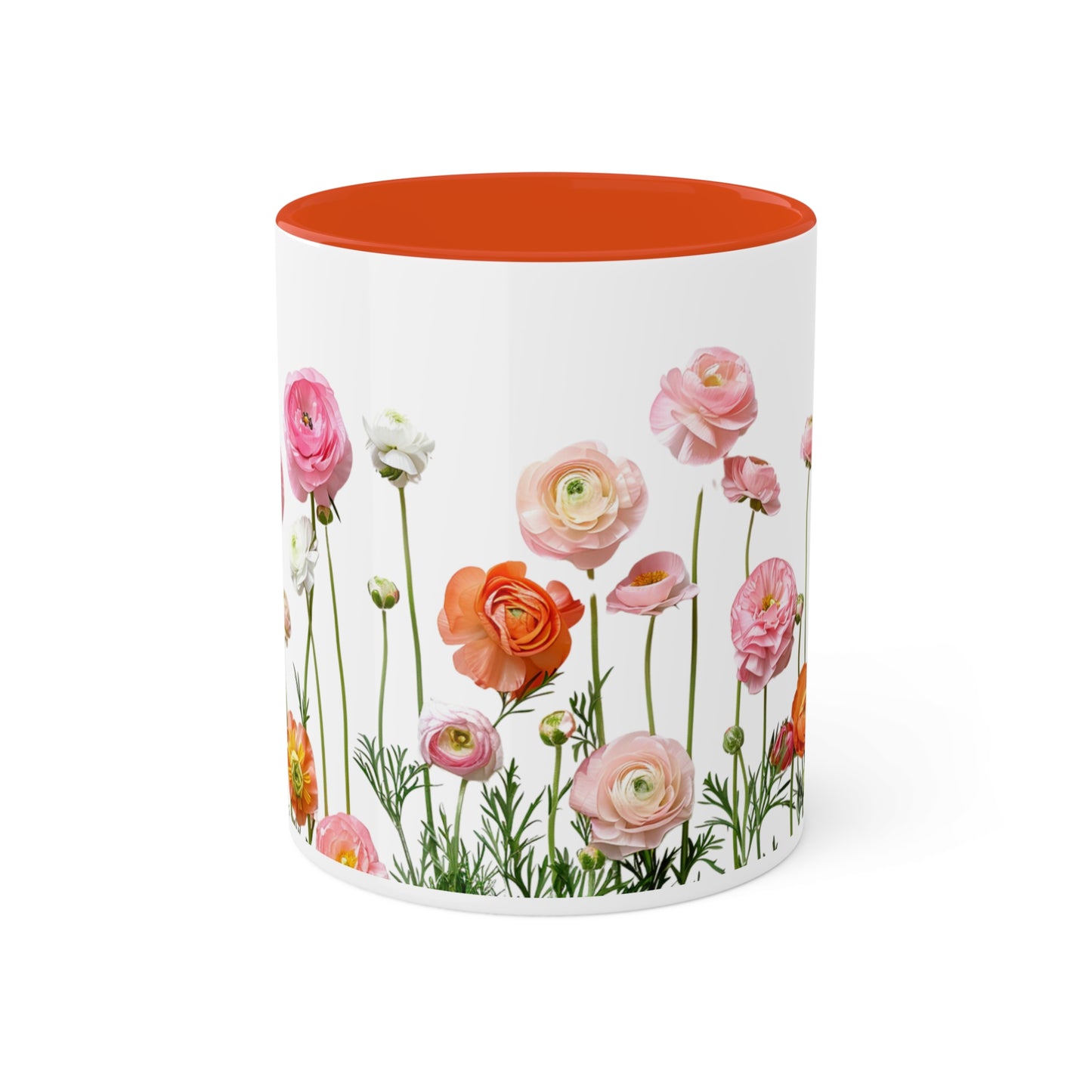 Vibrant Pink and Orange Petals - Colorful Mugs, 11oz