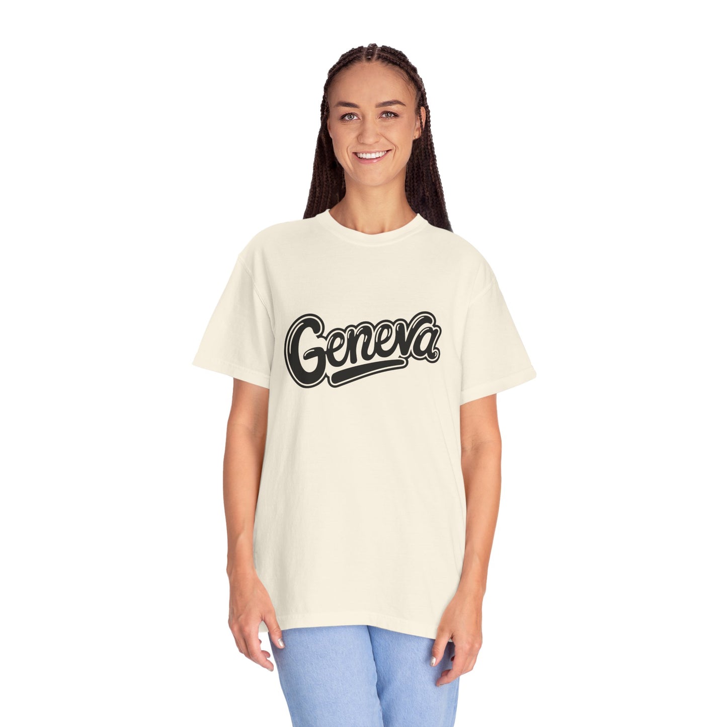 Geneva Unisex Garment-Dyed T-Shirt - Casual Comfort for Travel Lovers - 12261