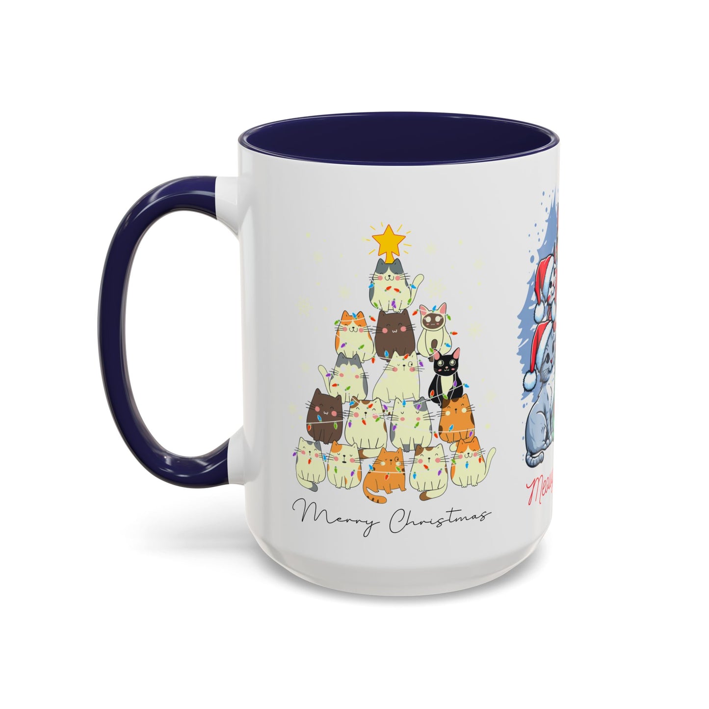 Meowy Christmas - Accent Coffee Mug (11, 15oz)