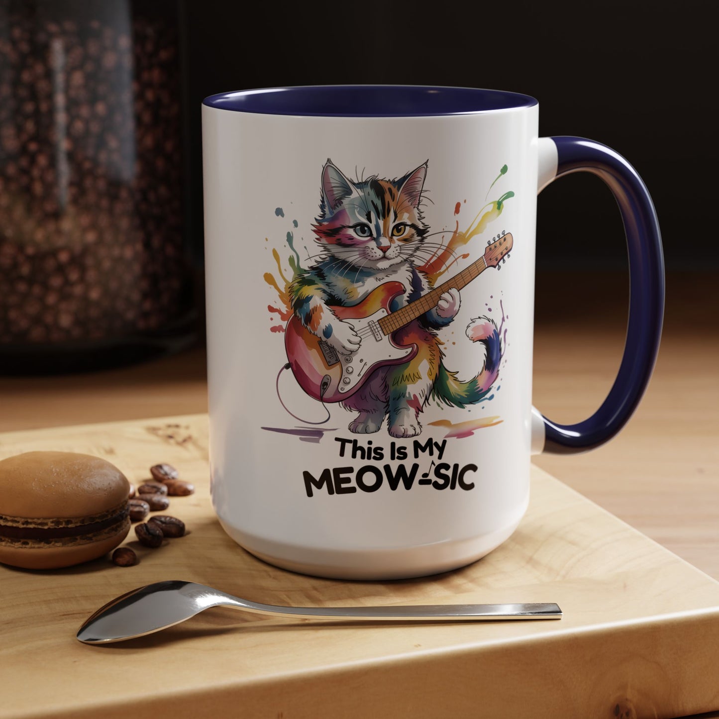 This Is My Meow-sic Cat Mug – Funny Music Lover Coffee Cup Gift for Cat Lovers (11oz / 15oz) - 14808