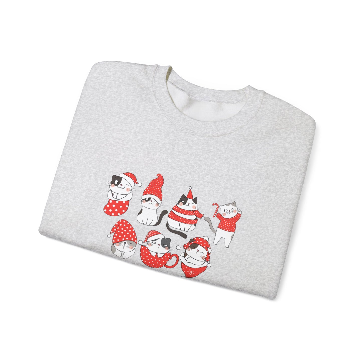 Cats, Merry Christmas - Unisex Heavy Blend™ Crewneck Sweatshirt - 10047