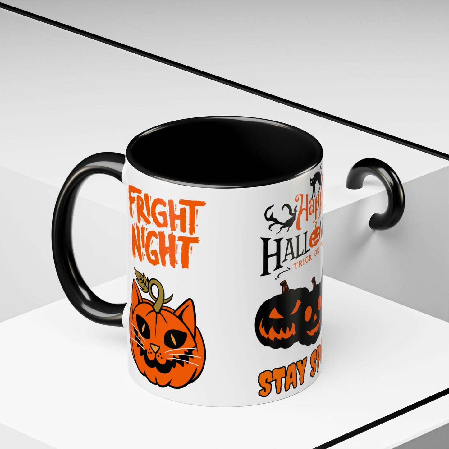 Happy Halloween, Stay Spooky - Accent Coffee Mug (11, 15oz)