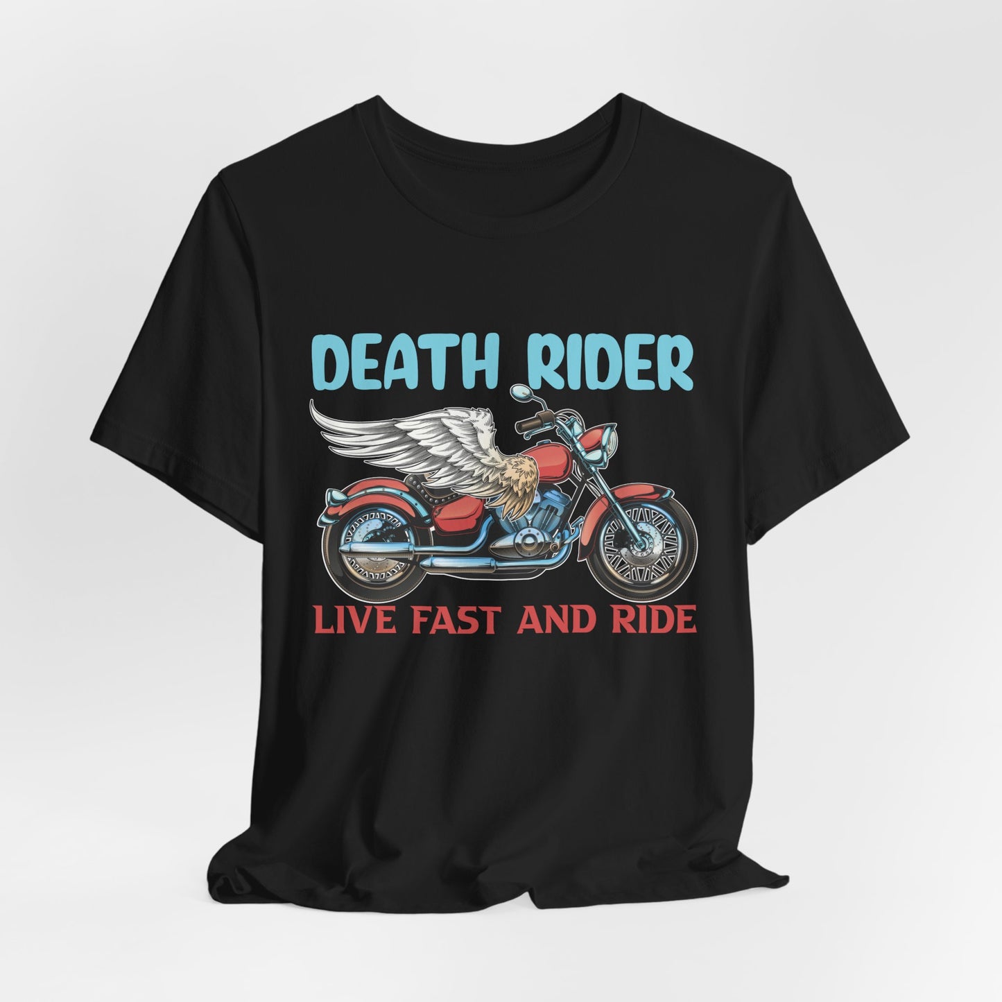 Death Rider, Live Fast and Ride  - Unisex Jersey Short Sleeve Tee - 13595