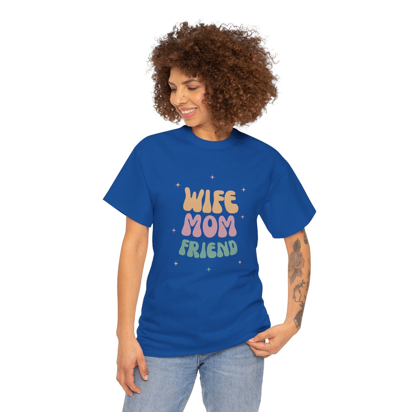 Wife Mom Friend Heavy Cotton Tee | Perfect Gift for Moms & Friends - 12462