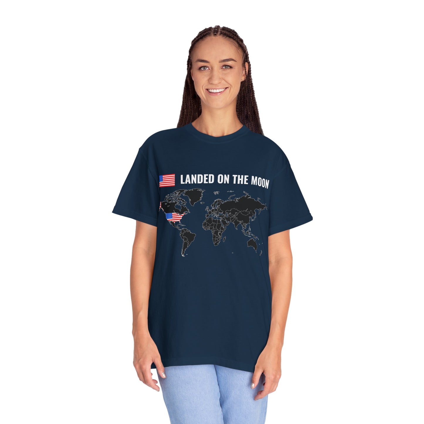 USA, Moon Landing Unisex T-Shirt | Vintage Space Vibe, July 4th - 13735