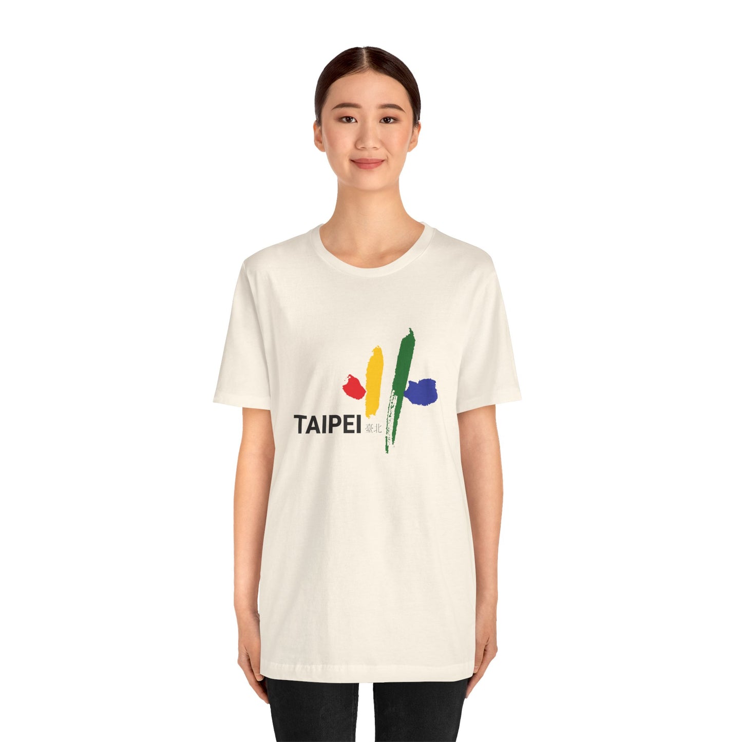 Taipei Artistic Unisex Tee - Colorful Graphic Short Sleeve Shirt - 12245