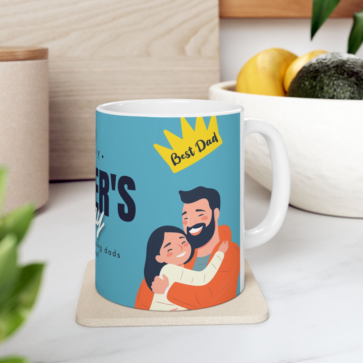 Happy Father's Day Ceramic Mug | Gift for Dads | Unique Coffee Cup | Best Dad Award Mug | Father's Day Present - 14007