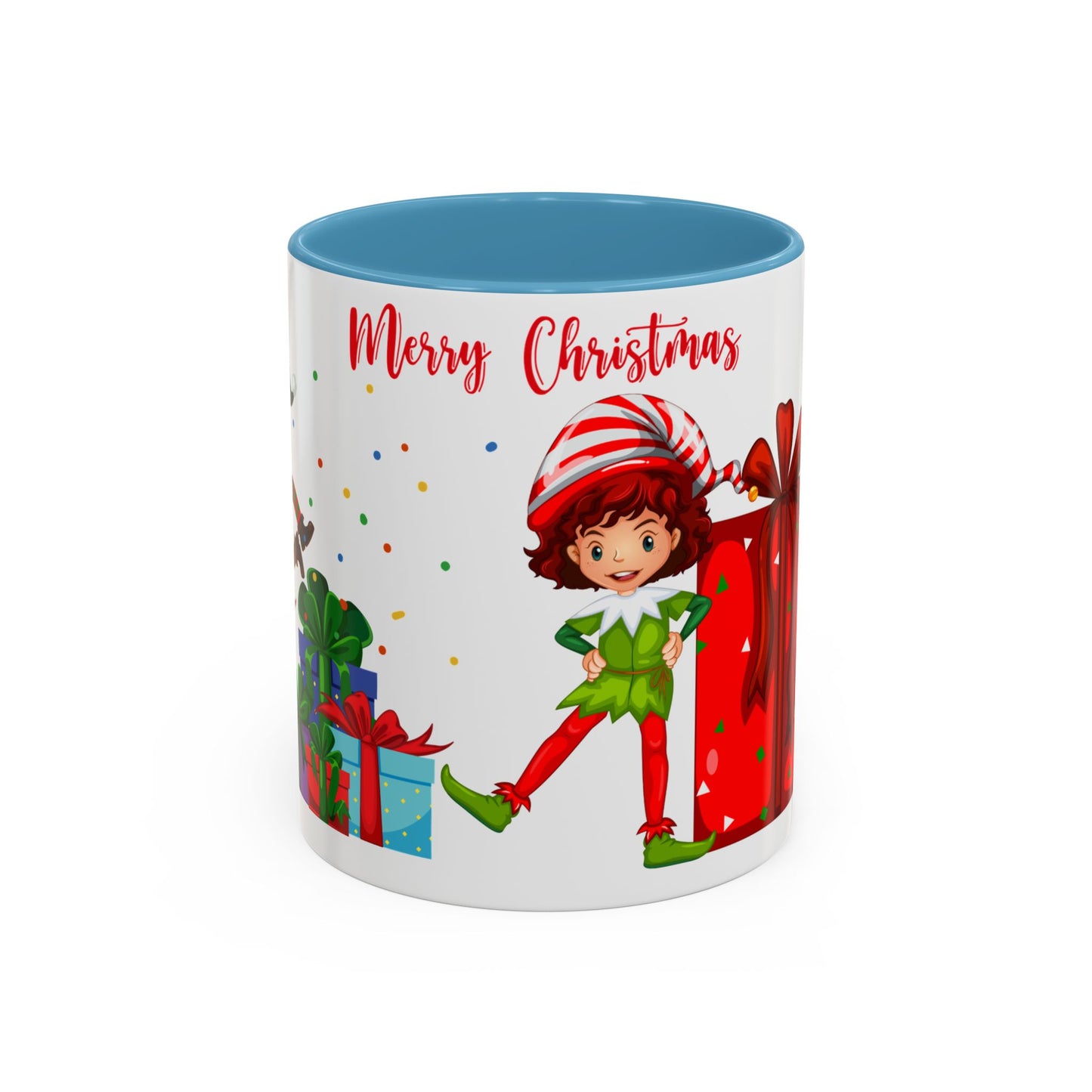 Elves, Merry Christmas - Accent Coffee Mug (11, 15oz) - 10360