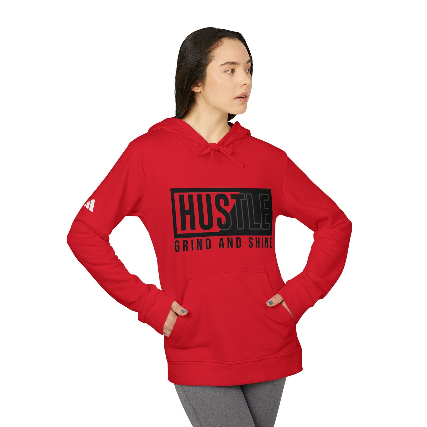 Hustle, Grind And Shine - Adidas Unisex Fleece Hoodie