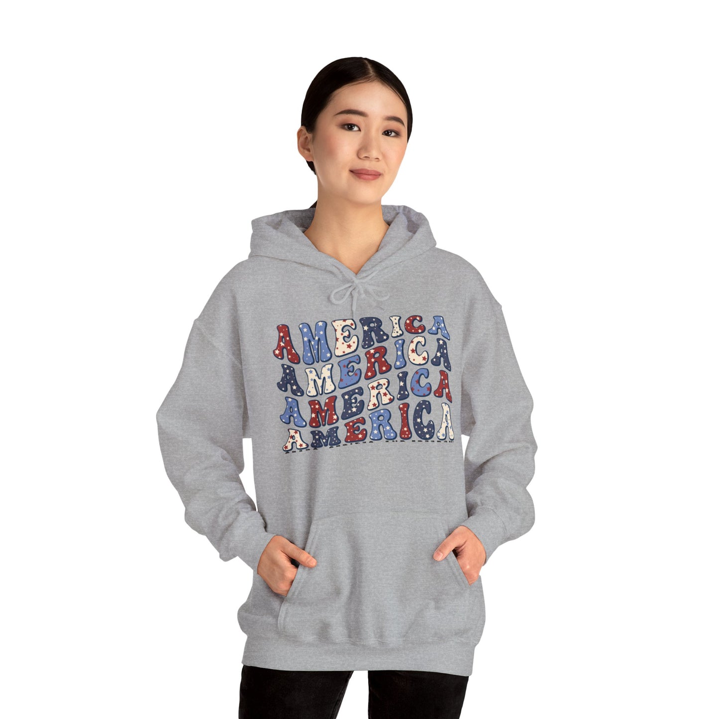 July 4, America - Unisex Heavy Blend™ Hooded Sweatshirt