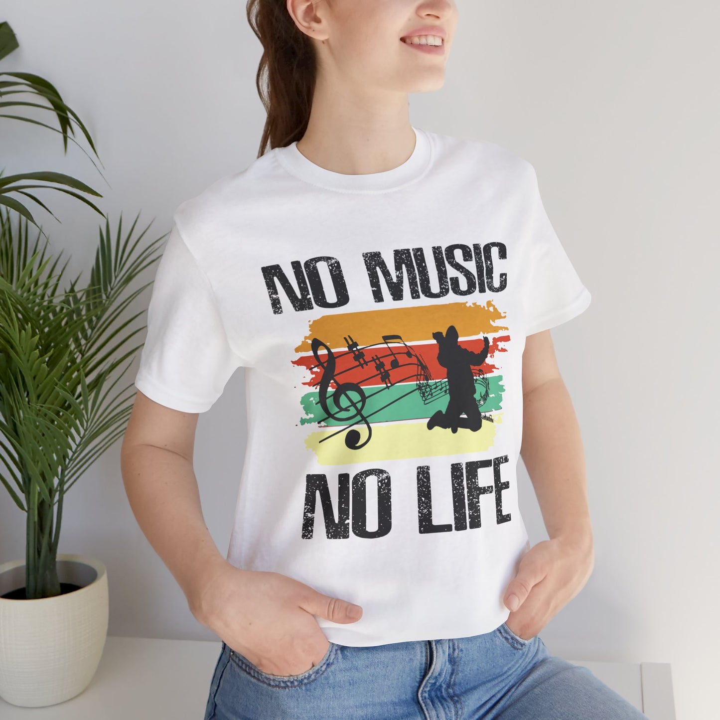 No Music No Life - Unisex Jersey Short Sleeve Tee