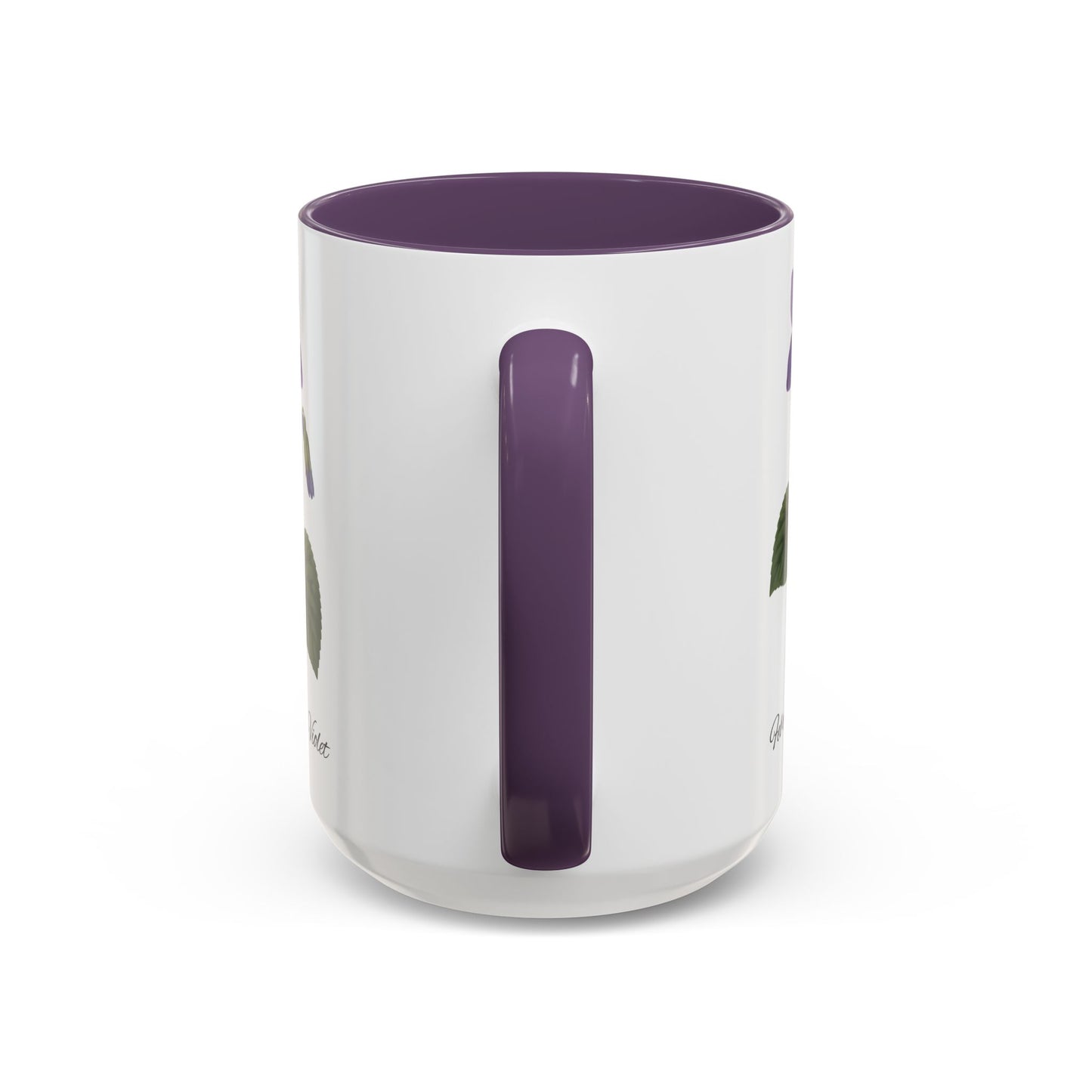 February Birth Flower Violet Mug – Personalized Name Coffee Cup - 14695