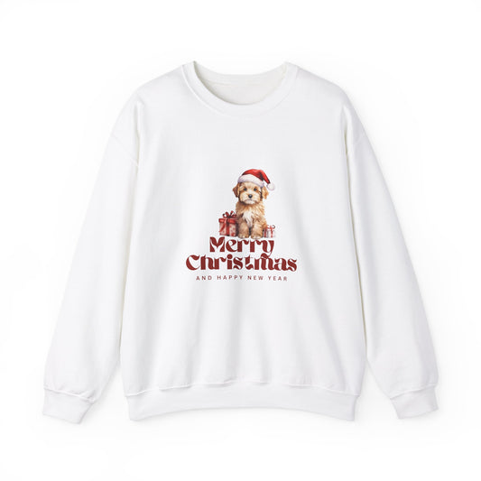 Merry Christmas & Happy New Year, Puppy - Unisex Heavy Blend™ Crewneck Sweatshirt