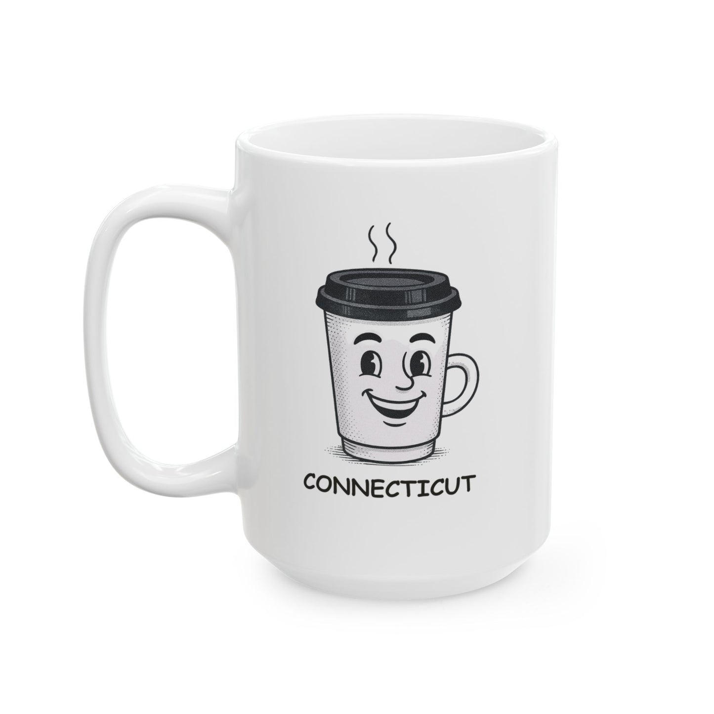 "In Connecticut, even our coffee has a Connecticut accent." Ceramic Mug - 13804