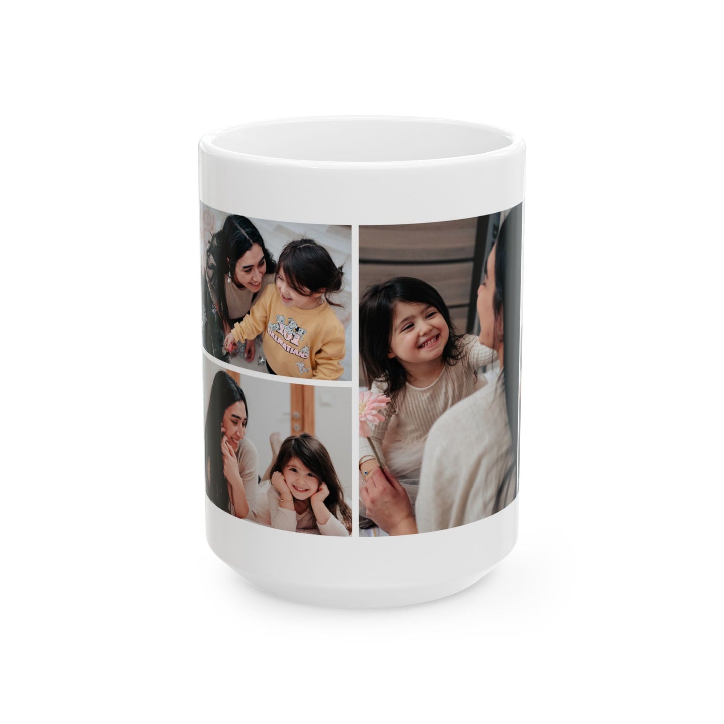 Mom, You're The Best, Mom & Daughter's Photos, Customizable - Ceramic Mug, (11oz, 15oz) - 11029