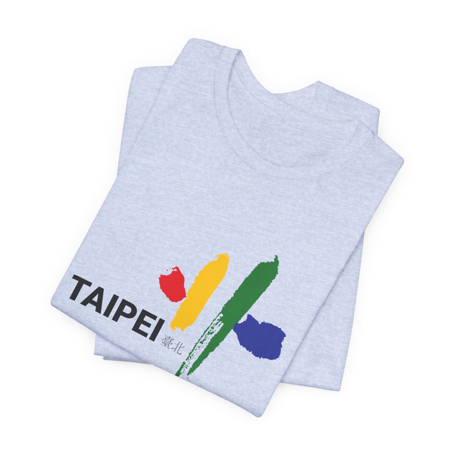 Taipei Artistic Unisex Tee - Colorful Graphic Short Sleeve Shirt - 12245