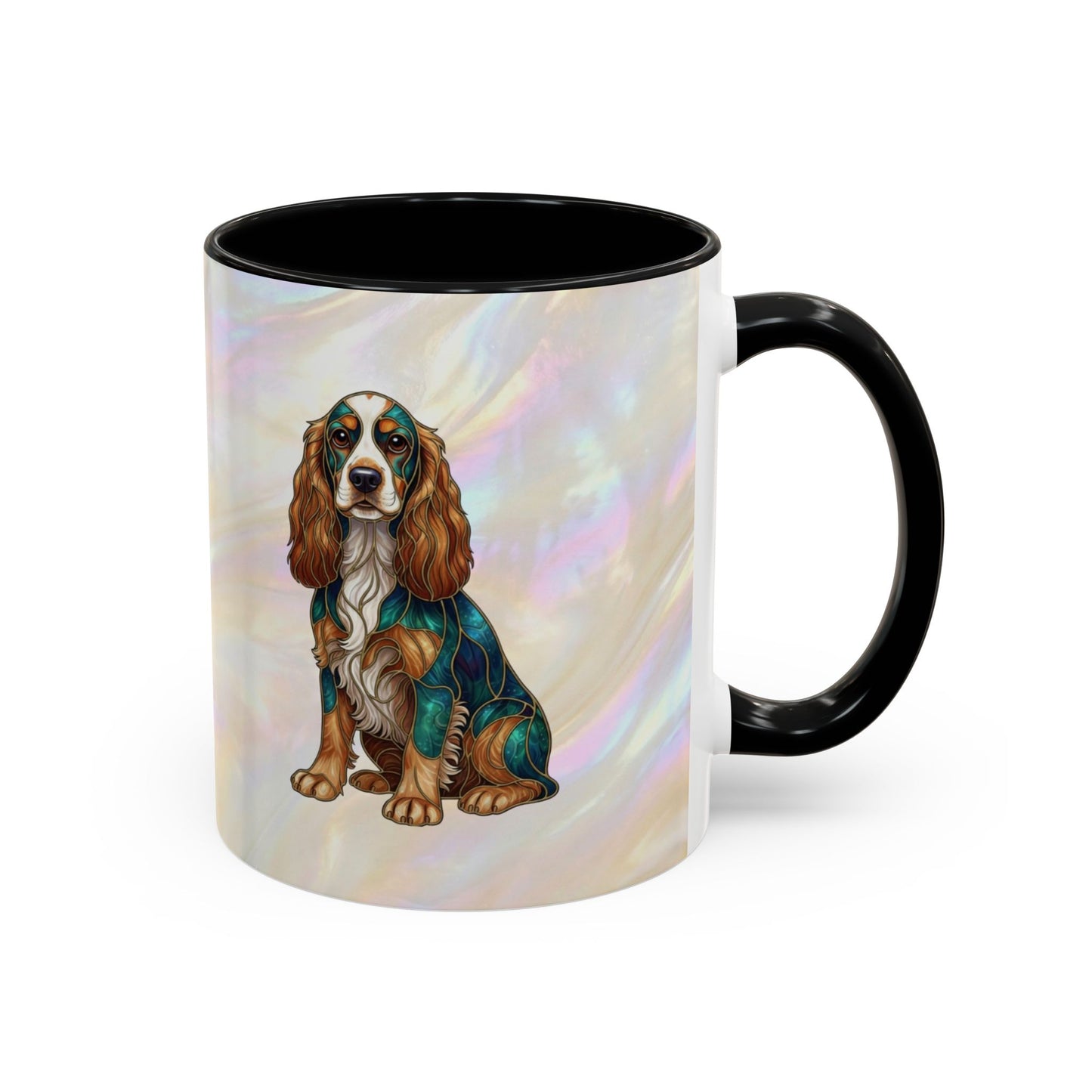 Cocker Spaniel Accent Coffee Mug -Stained Glass Style (11/15oz) - 14626