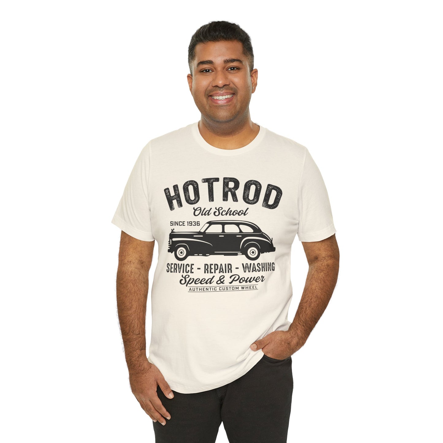 Hotrod, Old School - Unisex Jersey Short Sleeve Tee - 13035