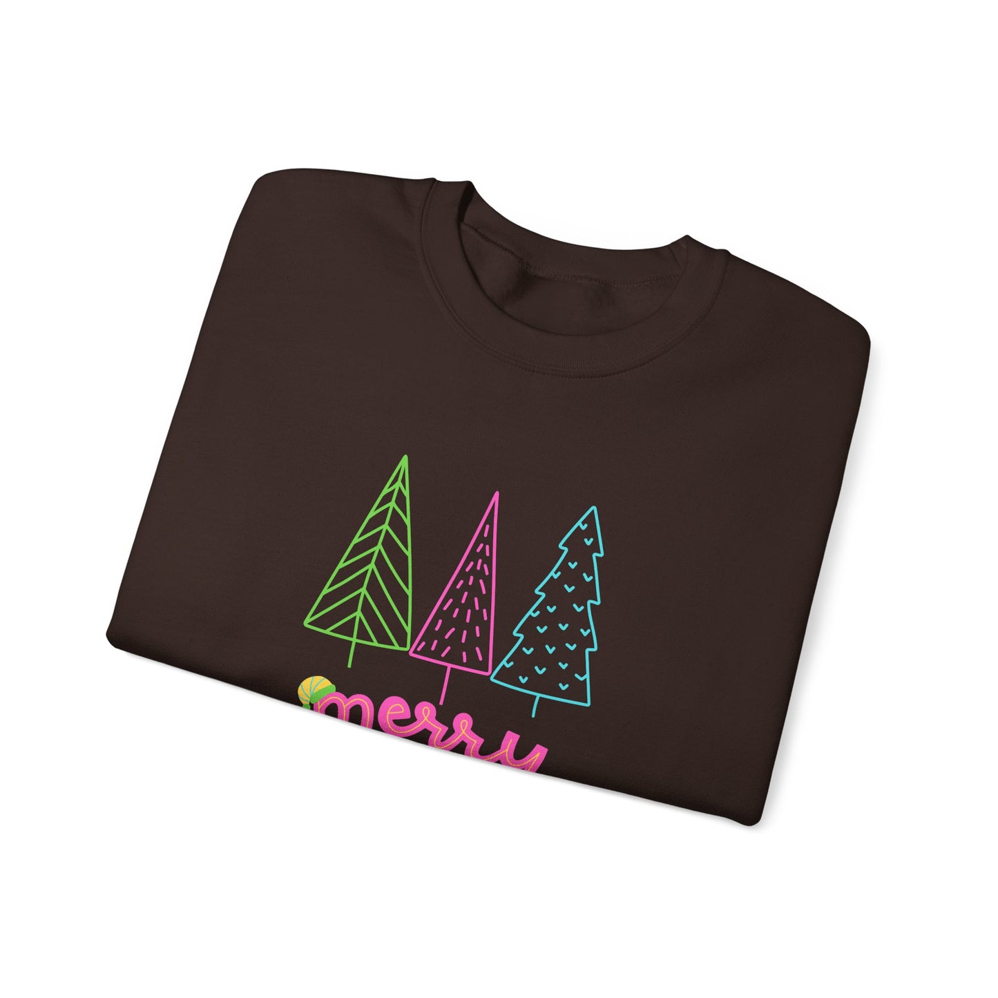Trees, Merry Christmas -Unisex Heavy Blend™ Crewneck Sweatshirt - 10529