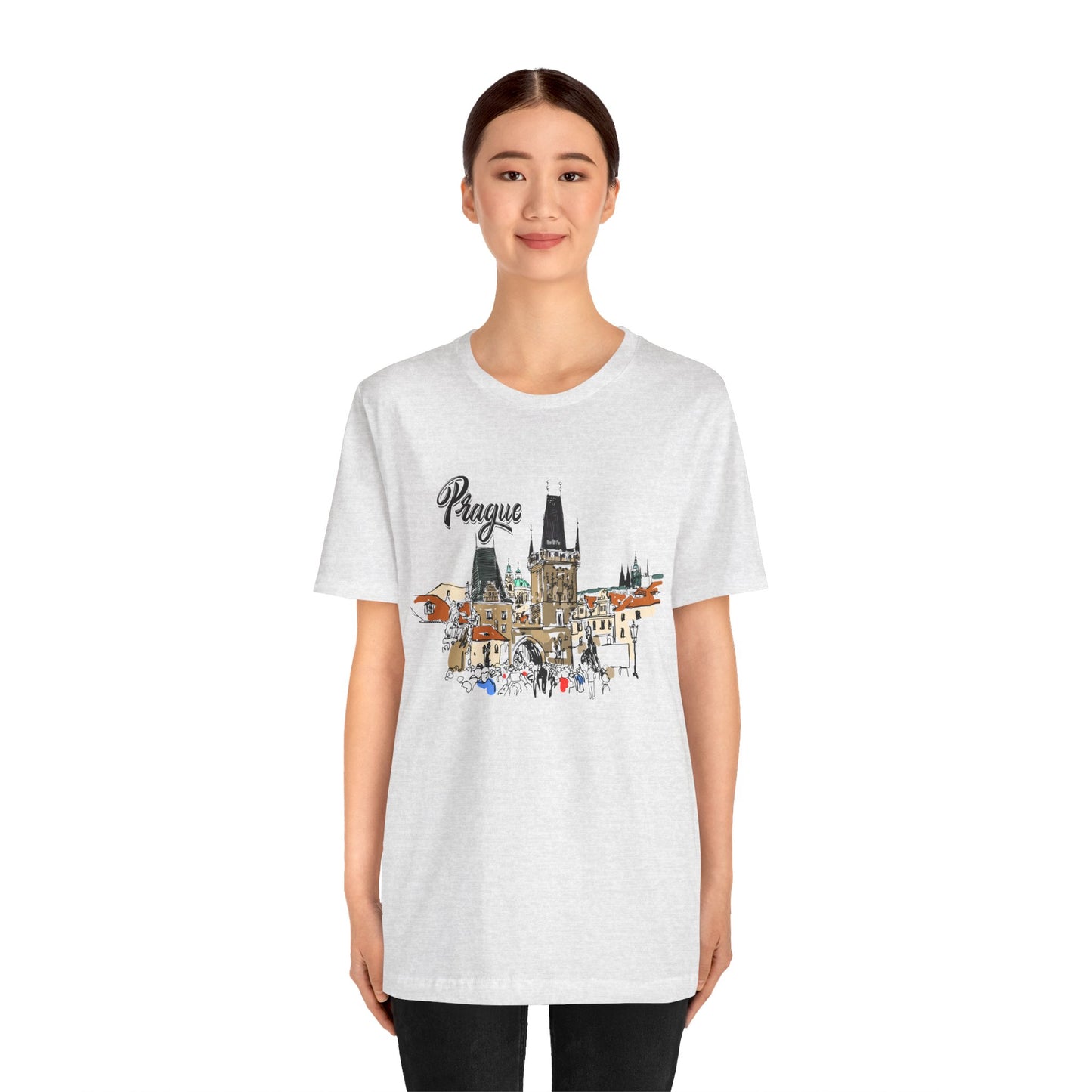 Prague Graphic Unisex Tee - Perfect Travel Souvenir - 12135