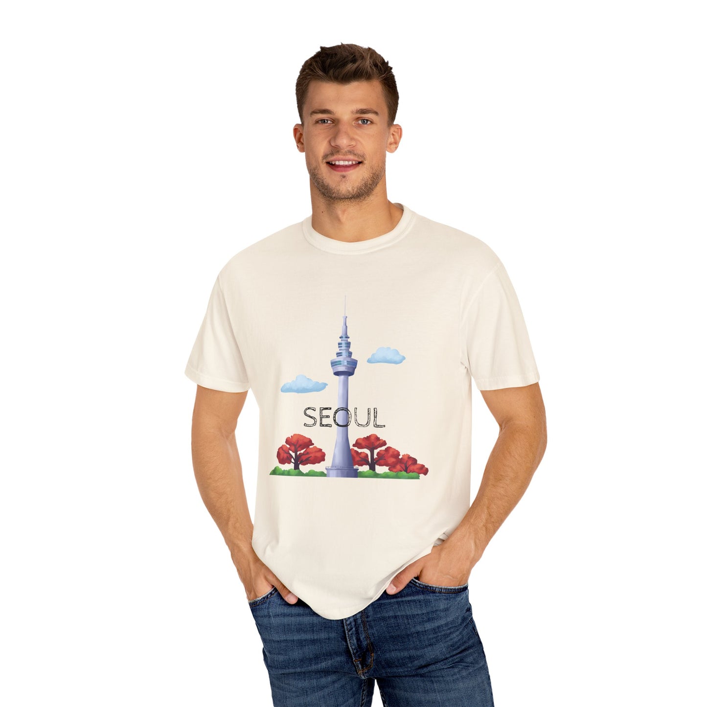 Seoul Skyline Unisex T-Shirt - Casual Travel Tee - 12046