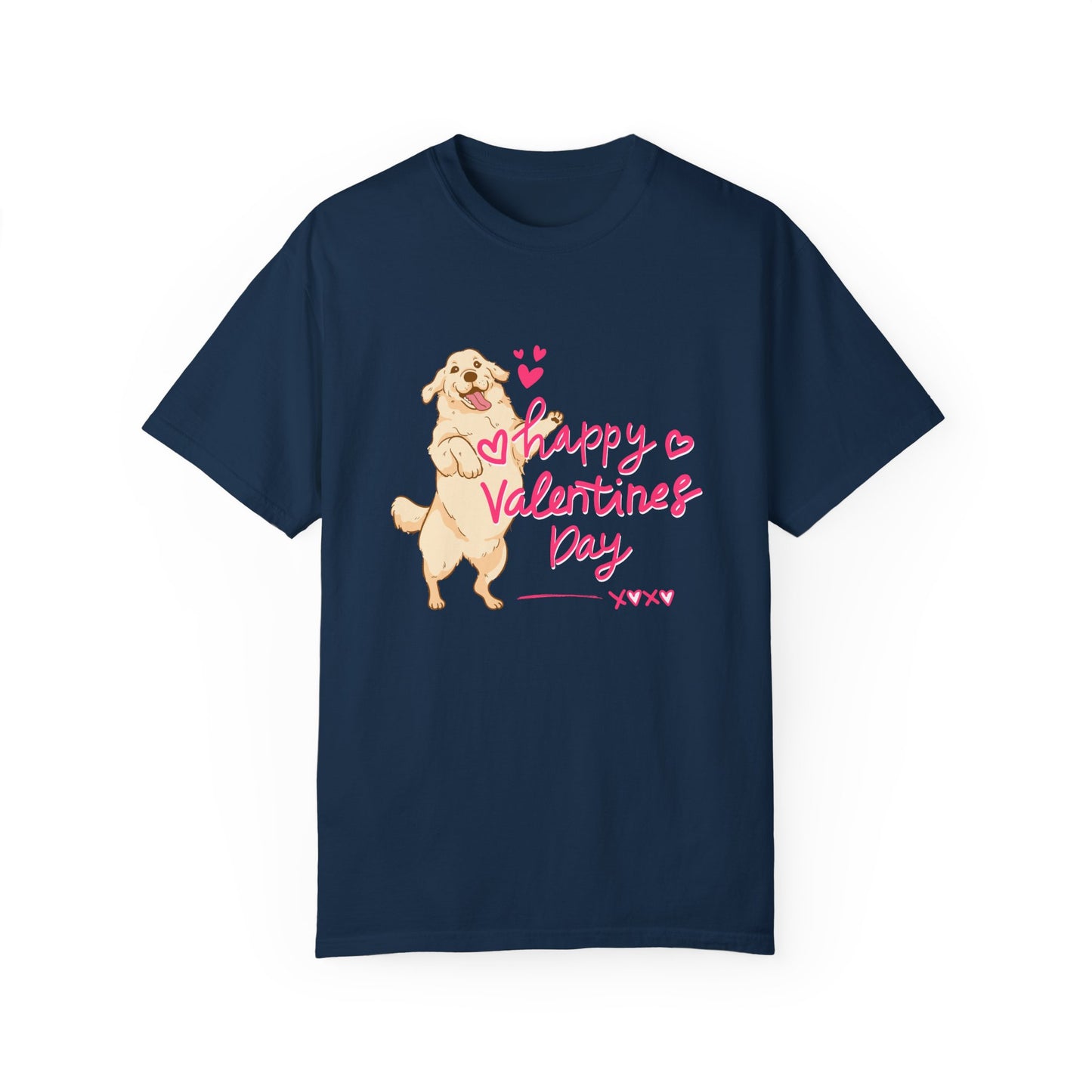 Dog, Happy Valentine's Day, XoXo - Unisex Garment-Dyed T-shirt - 11573