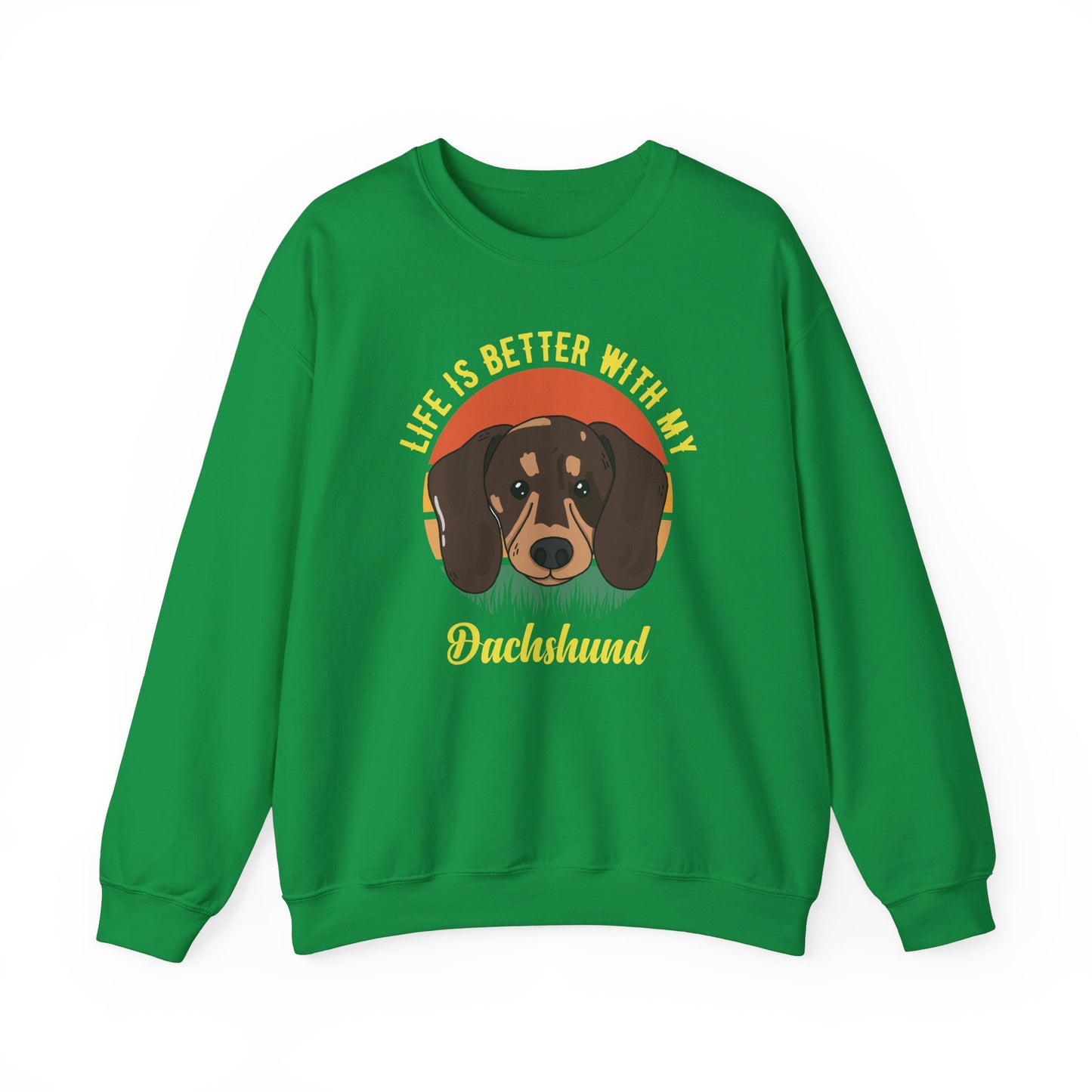 Life is Better With My Dachshund - Unisex Heavy Blend™ Crewneck Sweatshirt