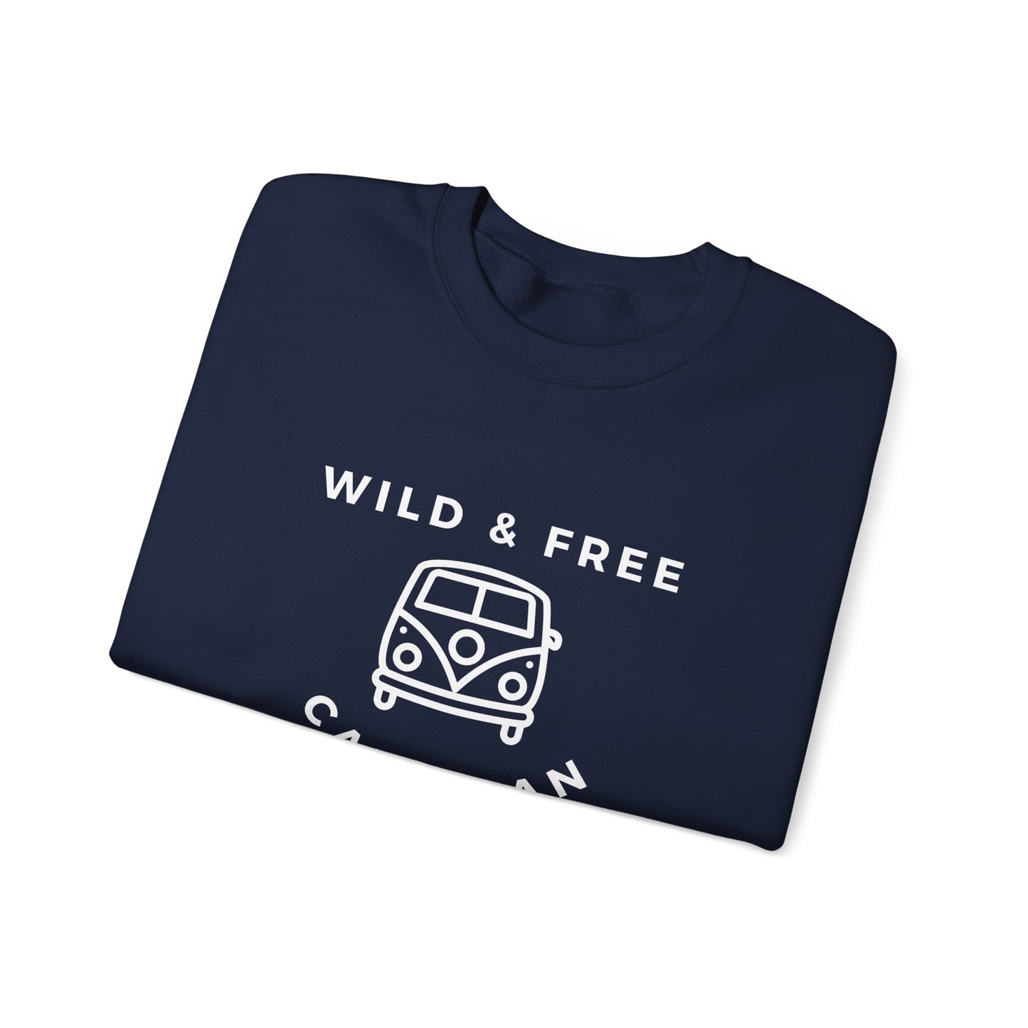 Wild & Free, Camp Van - Unisex Heavy Blend™ Crewneck Sweatshirt - 10741