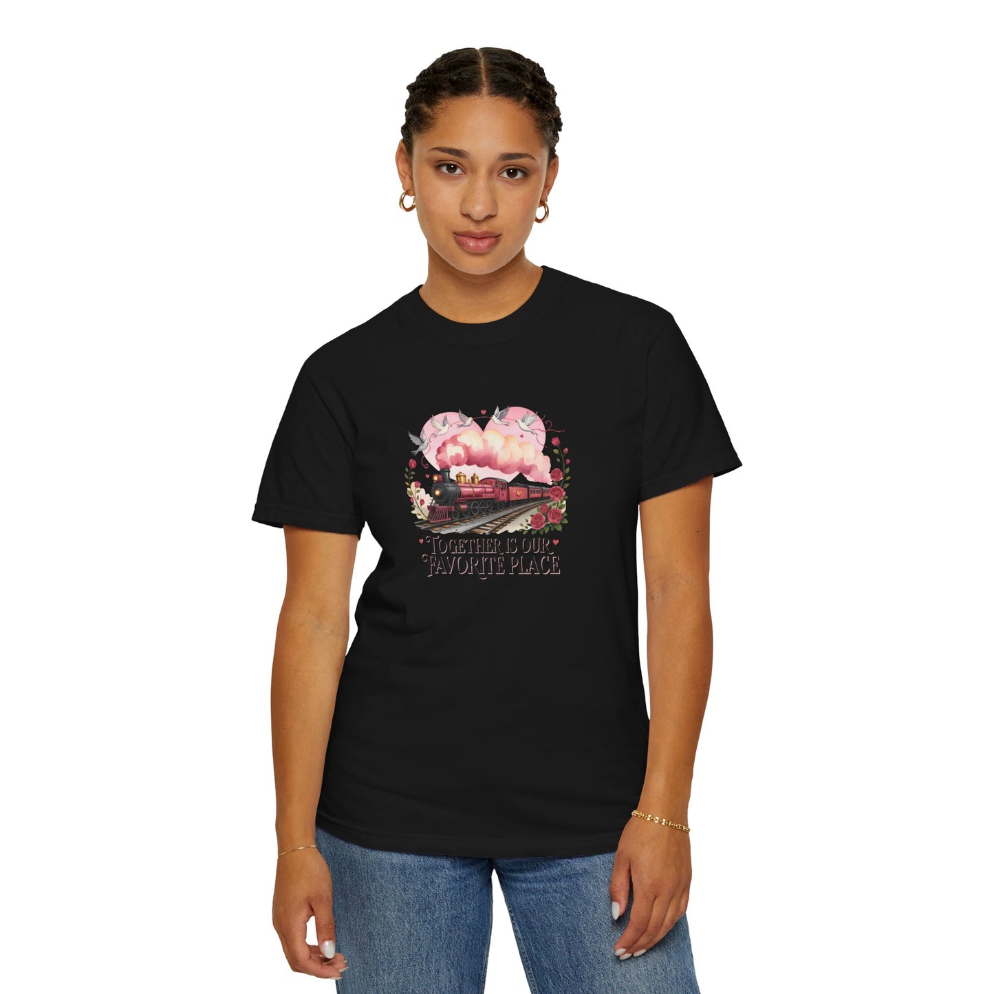 Together Is Our Favorite Place – Romantic Valentine Graphic T-Shirt  - 14738