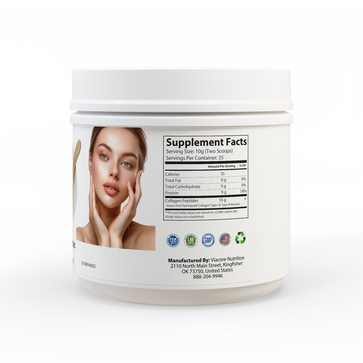 Collagen Peptides Type I & III Supplement (350g, 12.3oz)