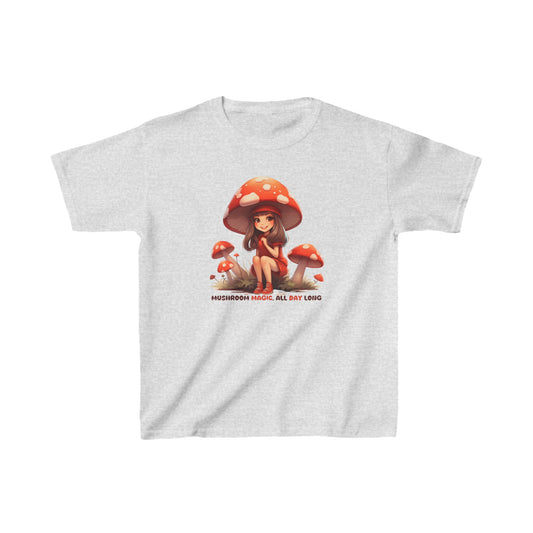 Mushroom Magic, All Day Long - Kids Heavy Cotton™ Tee - 10983