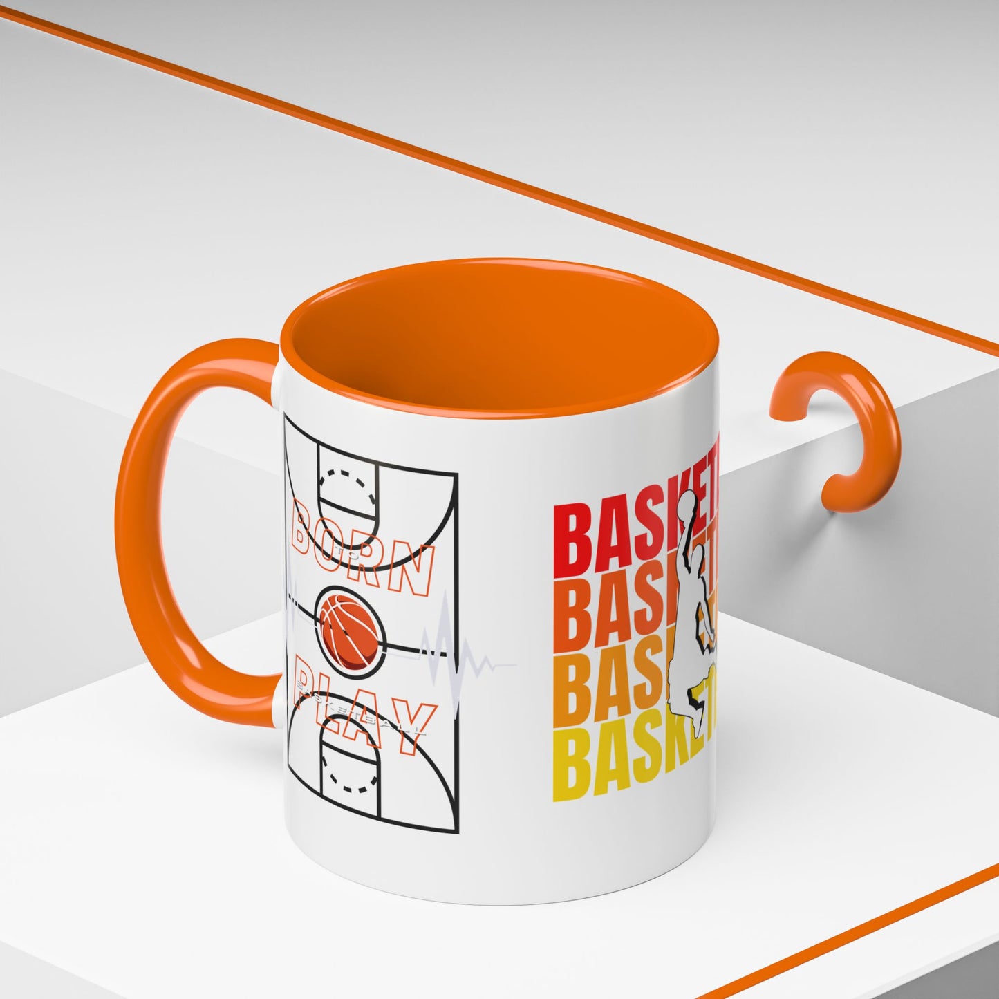 Basketball - Accent Coffee Mug (11, 15oz) - 10715