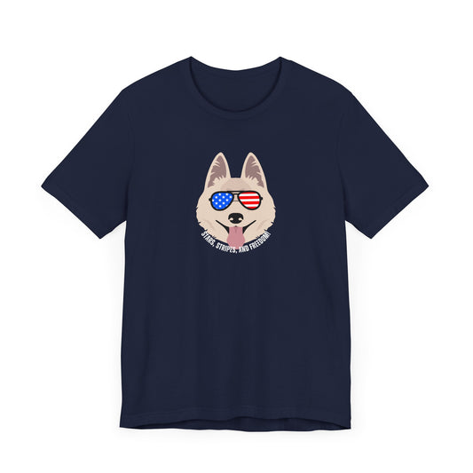 July 4, Schipperke - Unisex Jersey Short Sleeve Tee