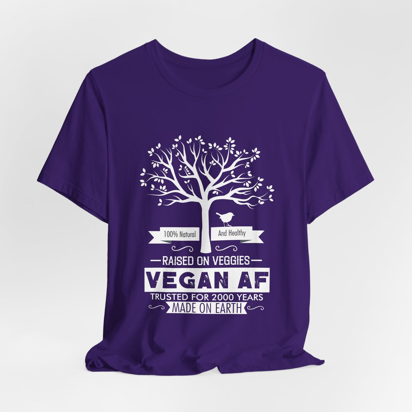 Vegan: 100% Natural And Healthy, Raised By Veggies - Unisex Jersey Short Sleeve Tee - 12396