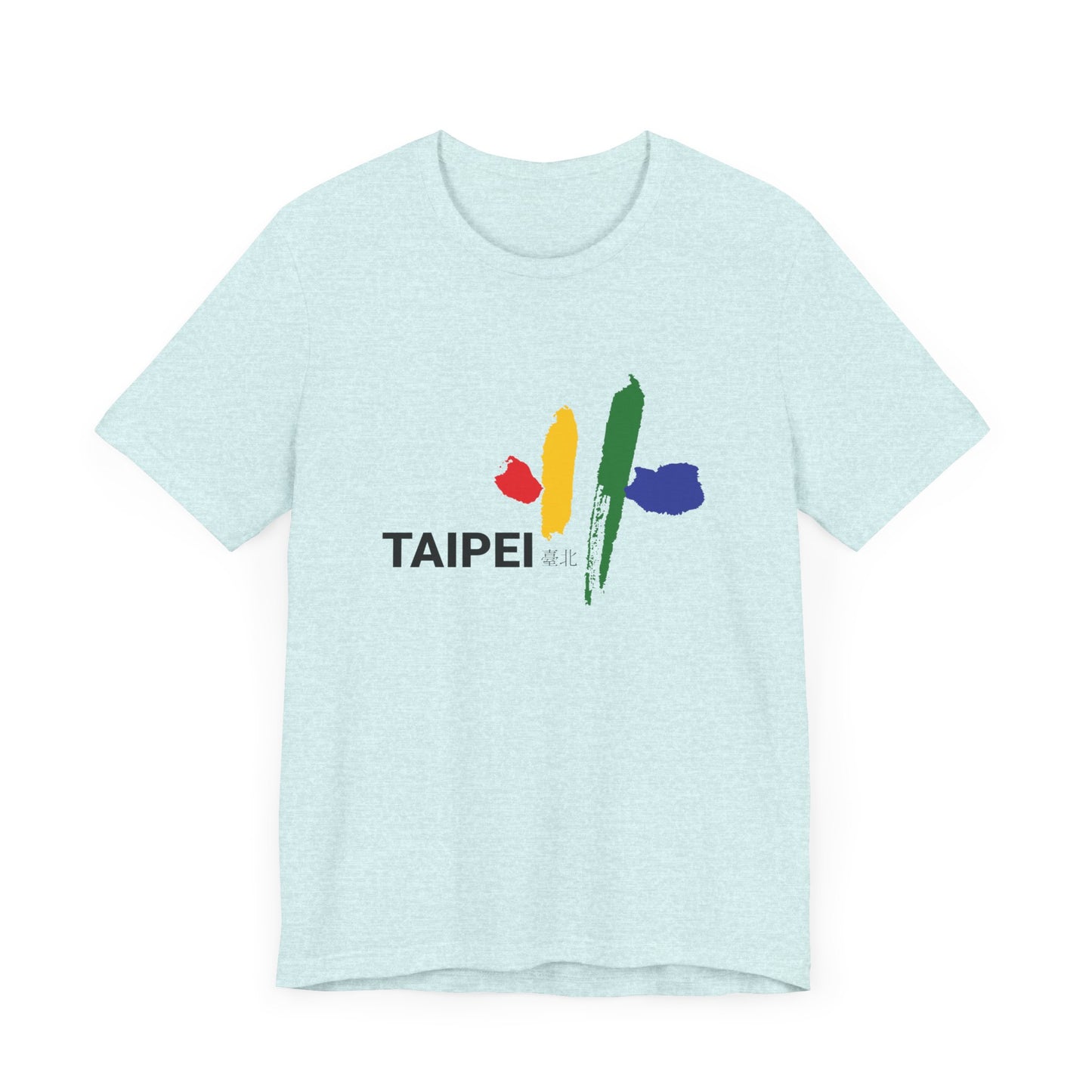 Taipei Artistic Unisex Tee - Colorful Graphic Short Sleeve Shirt - 12245