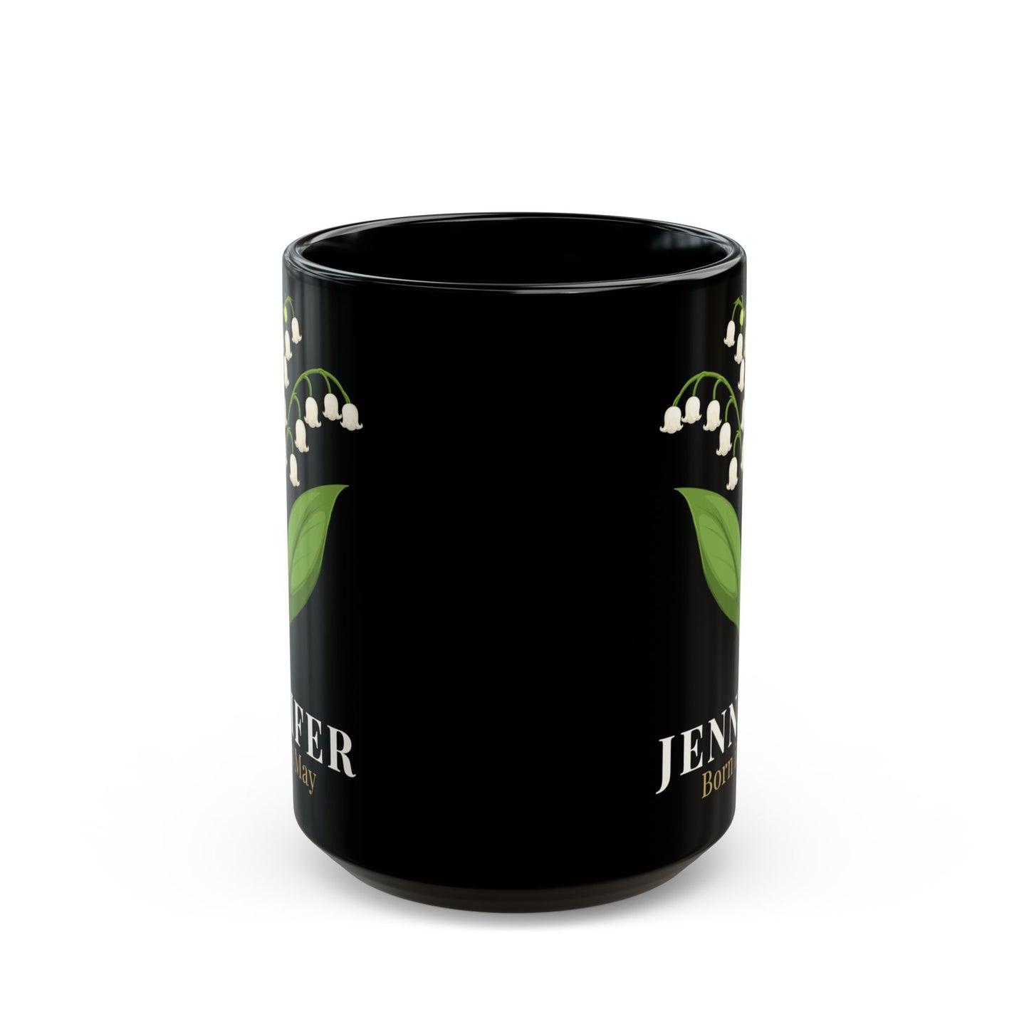 Jennifer Born in May Lily of the Valley Mug | Personalized Custom Name Mug -  14896