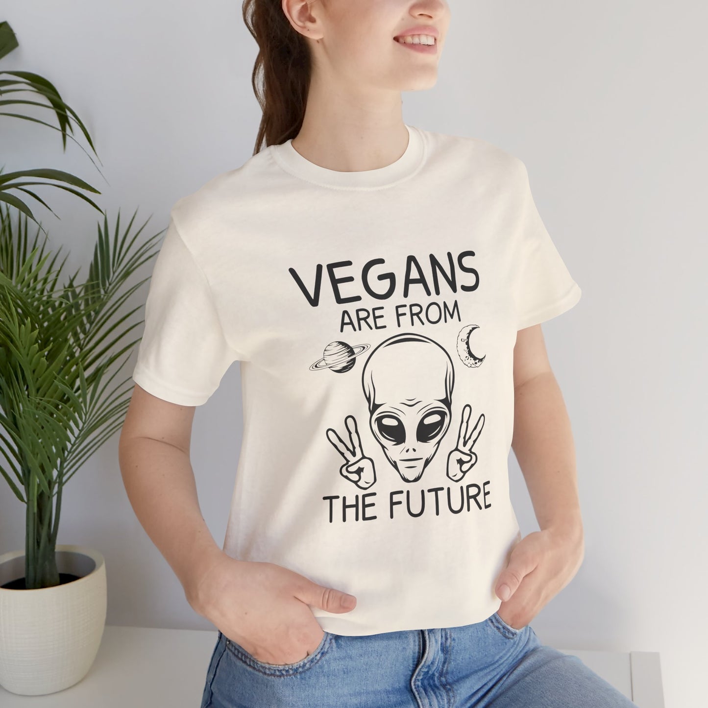 Vegan Are From The Future - Unisex Jersey Short Sleeve Tee - 12374
