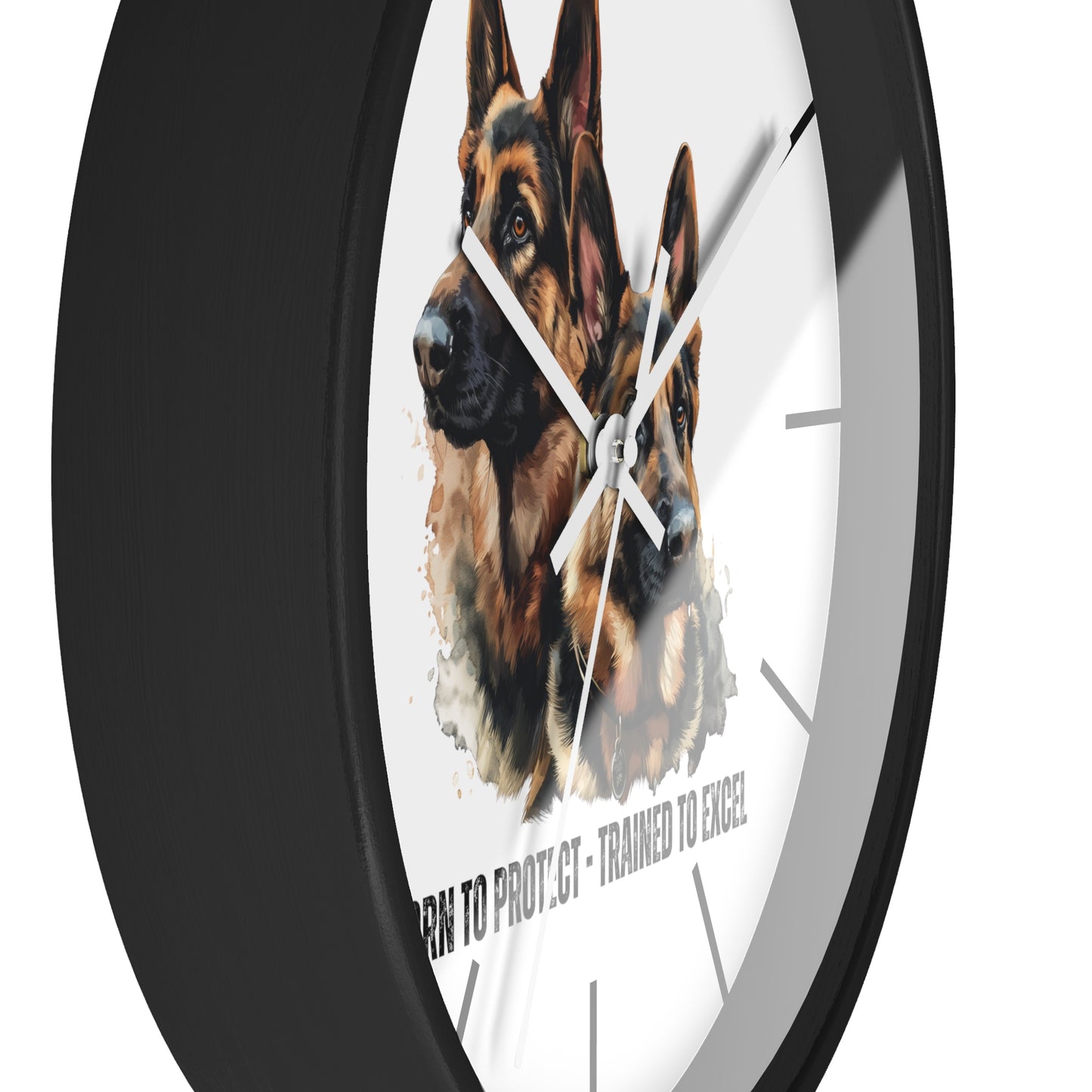 German Shepherds: Born to Protect - Wall Clock