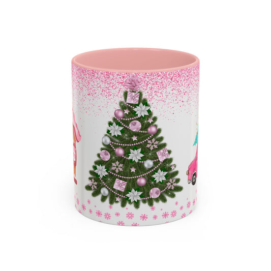 Pink Christmas - Accent Coffee Mug (11, 15oz)