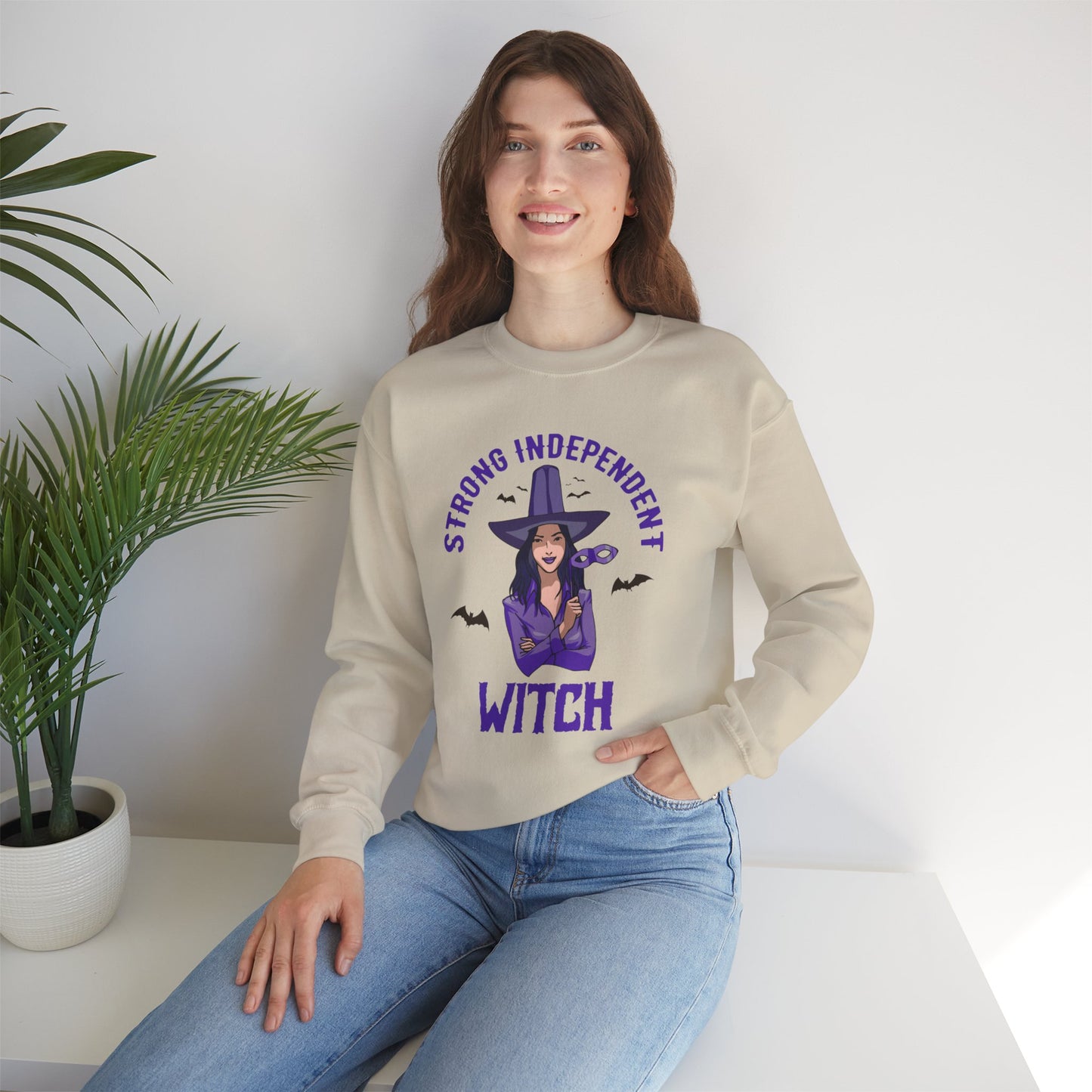 Strong Independent Witch - Unisex Heavy Blend™ Crewneck Sweatshirt