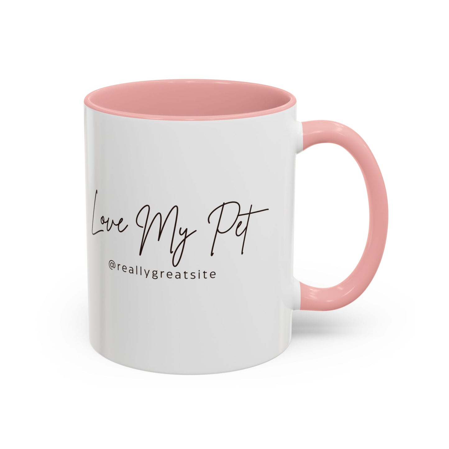 Love My Pet, Name, Customizable - Accent Coffee Mug (11, 15oz) - 11014