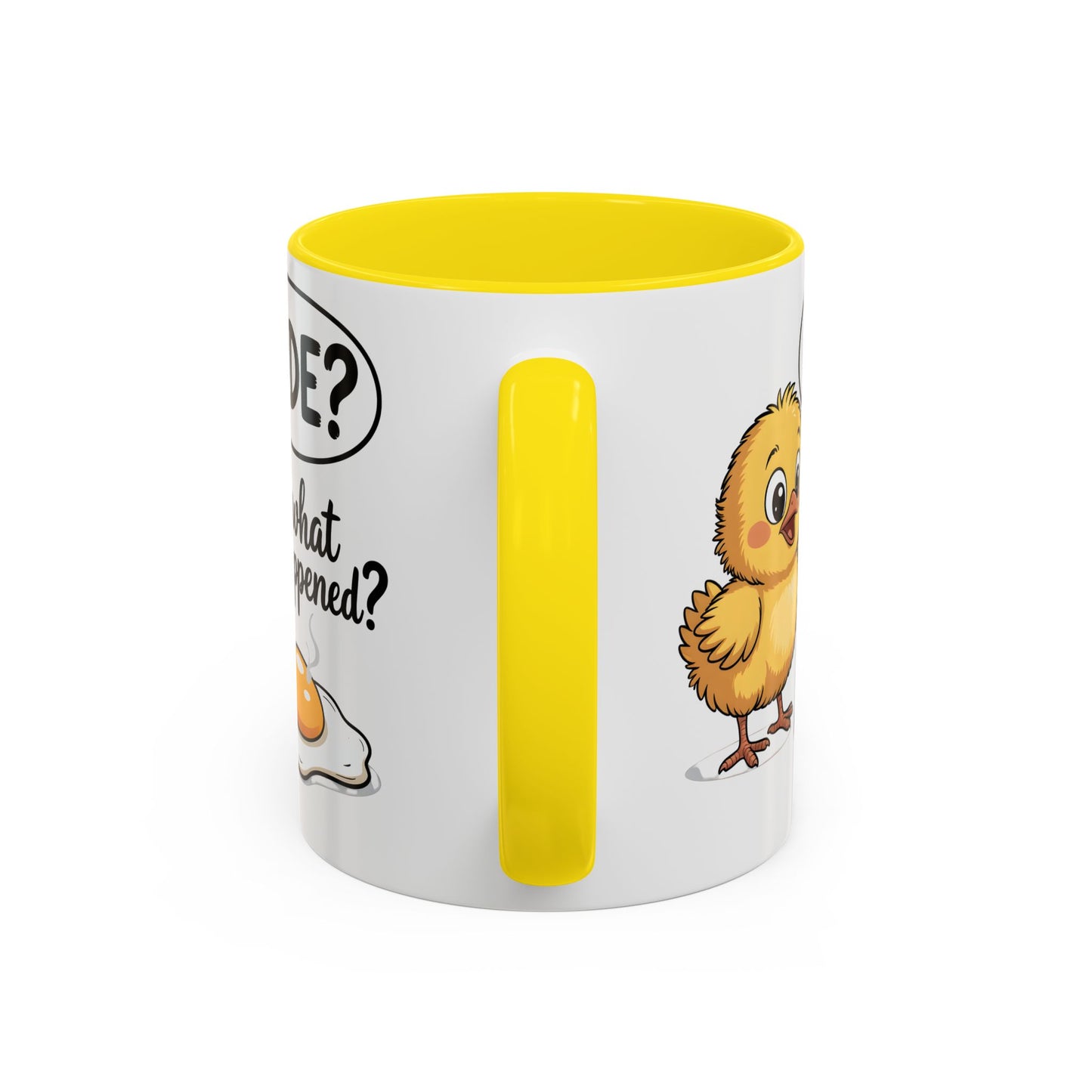 Funny Chick Egg Mug – “Dude What Happened?” Cute Breakfast Coffee Mug Gift - 14861