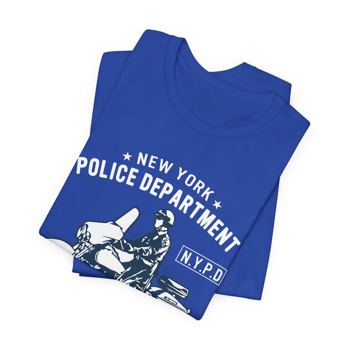 NY Police Department, Motorcycle Officer - Unisex Jersey Short Sleeve Tee - 13252