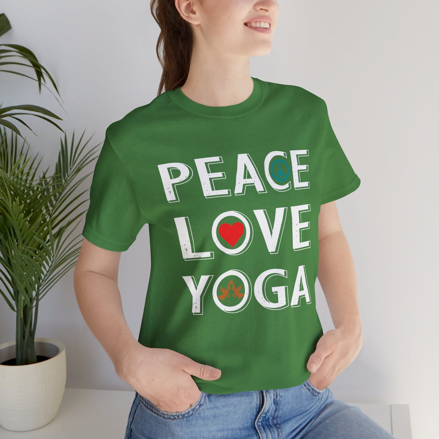 Peace Love Yoga - Unisex Jersey Short Sleeve Tee